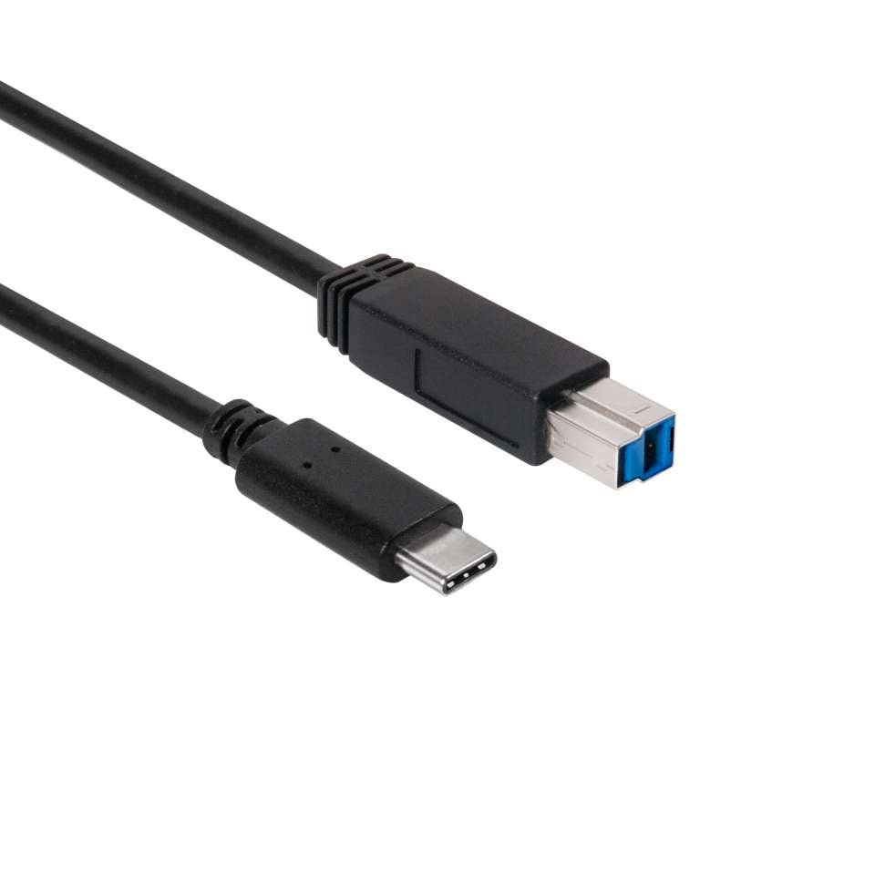 CLUB3D Club 3D – USB-C auf USB-B Kabel – USB 3.2 Gen 2 (10 Gbit/s) – 1 m – Schwarz