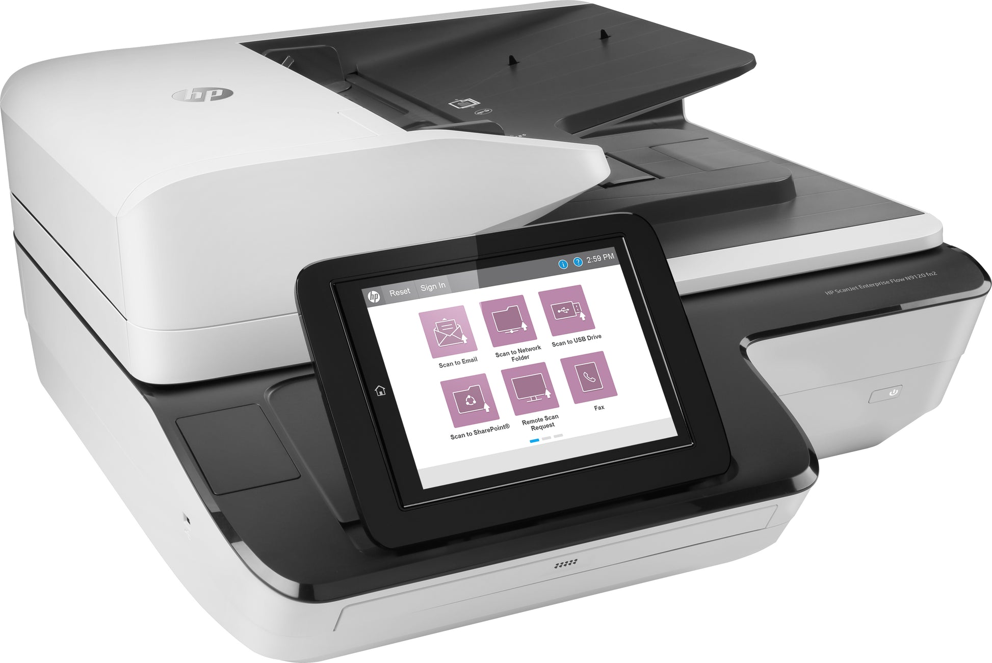 HP ScanJet Enterprise Flow N9120 fn2 – Flachbettscanner mit ADF, A3, Duplex, 120 ppm, 600 dpi, LAN, USB