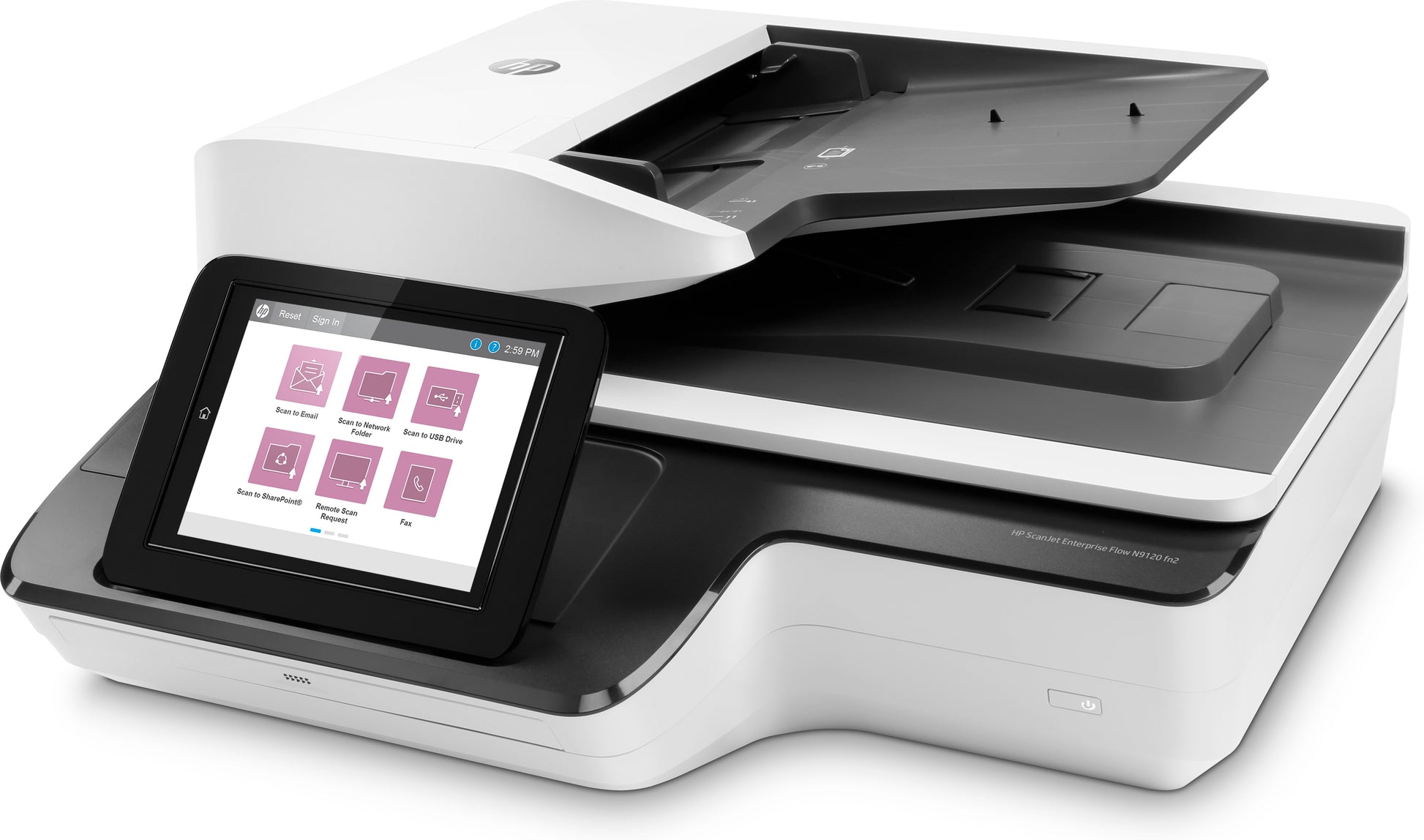 HP ScanJet Enterprise Flow N9120 fn2 – Flachbettscanner mit ADF, A3, Duplex, 120 ppm, 600 dpi, LAN, USB