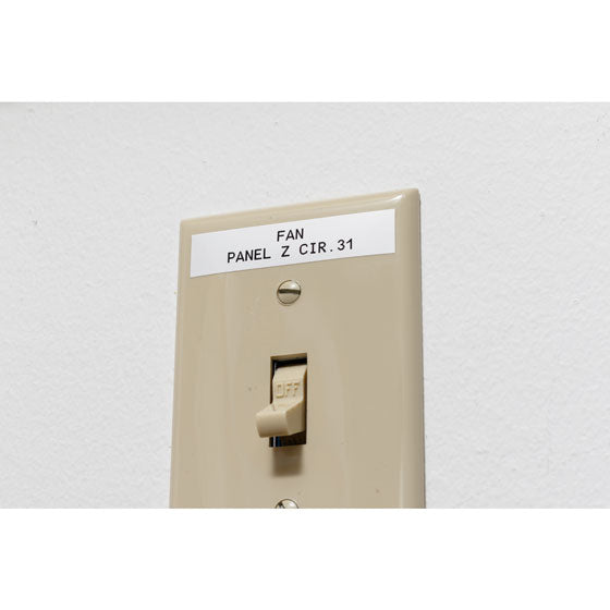 Brady BMP21 Vinyl-Industrieband – weiss – 10 mm × 7,32 m, Vinyl – für Brady BMP21-PLUS/BMP21-LAB
