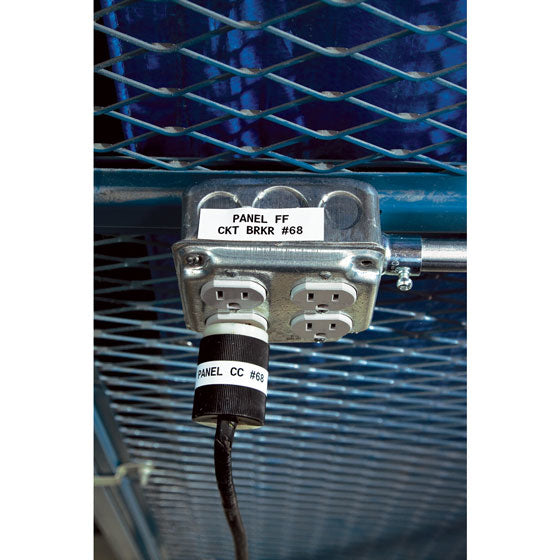 Brady BMP21 Vinyl-Industrieband – weiss – 10 mm × 7,32 m, Vinyl – für Brady BMP21-PLUS/BMP21-LAB