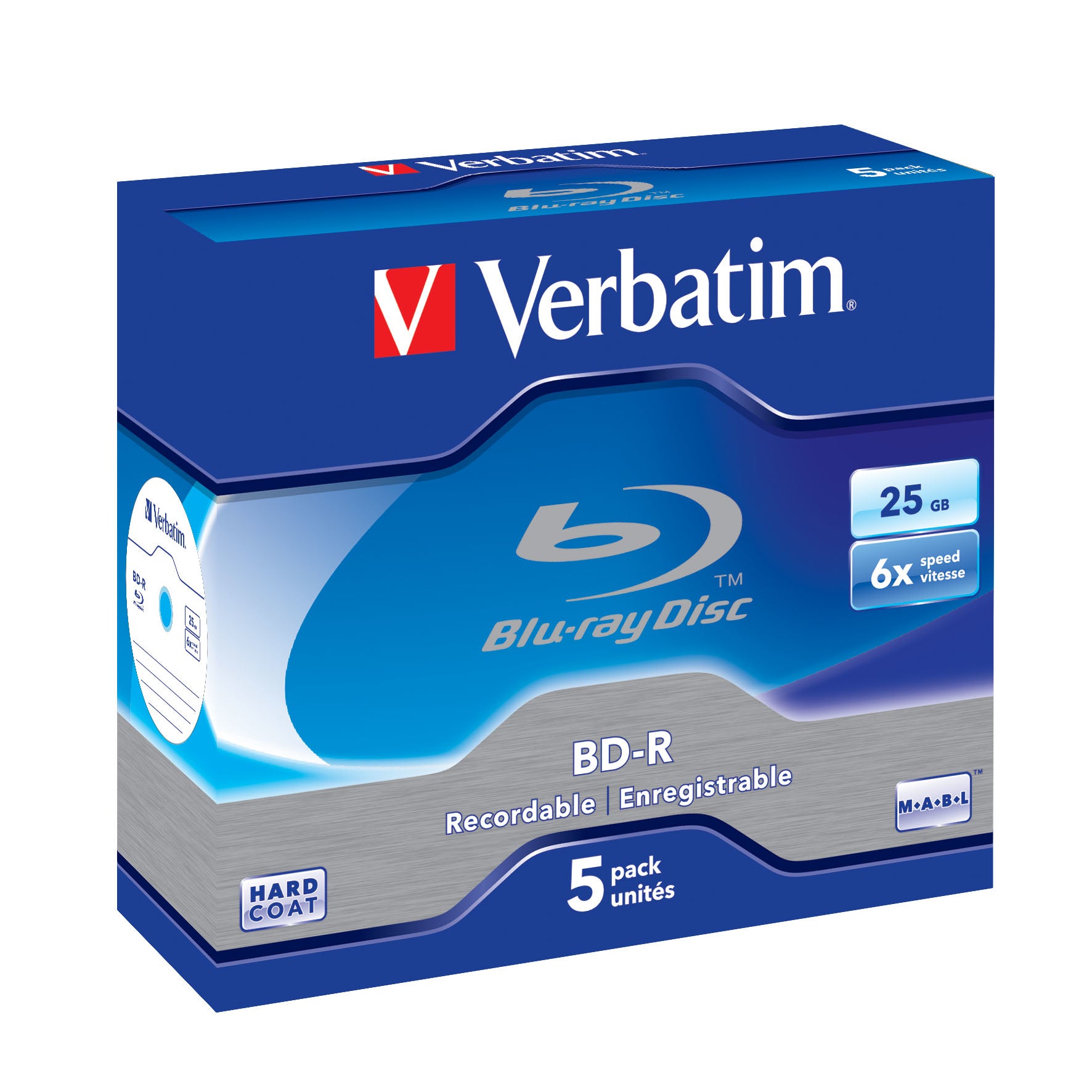 Verbatim BD-R 25 GB – 6×, 5er Pack