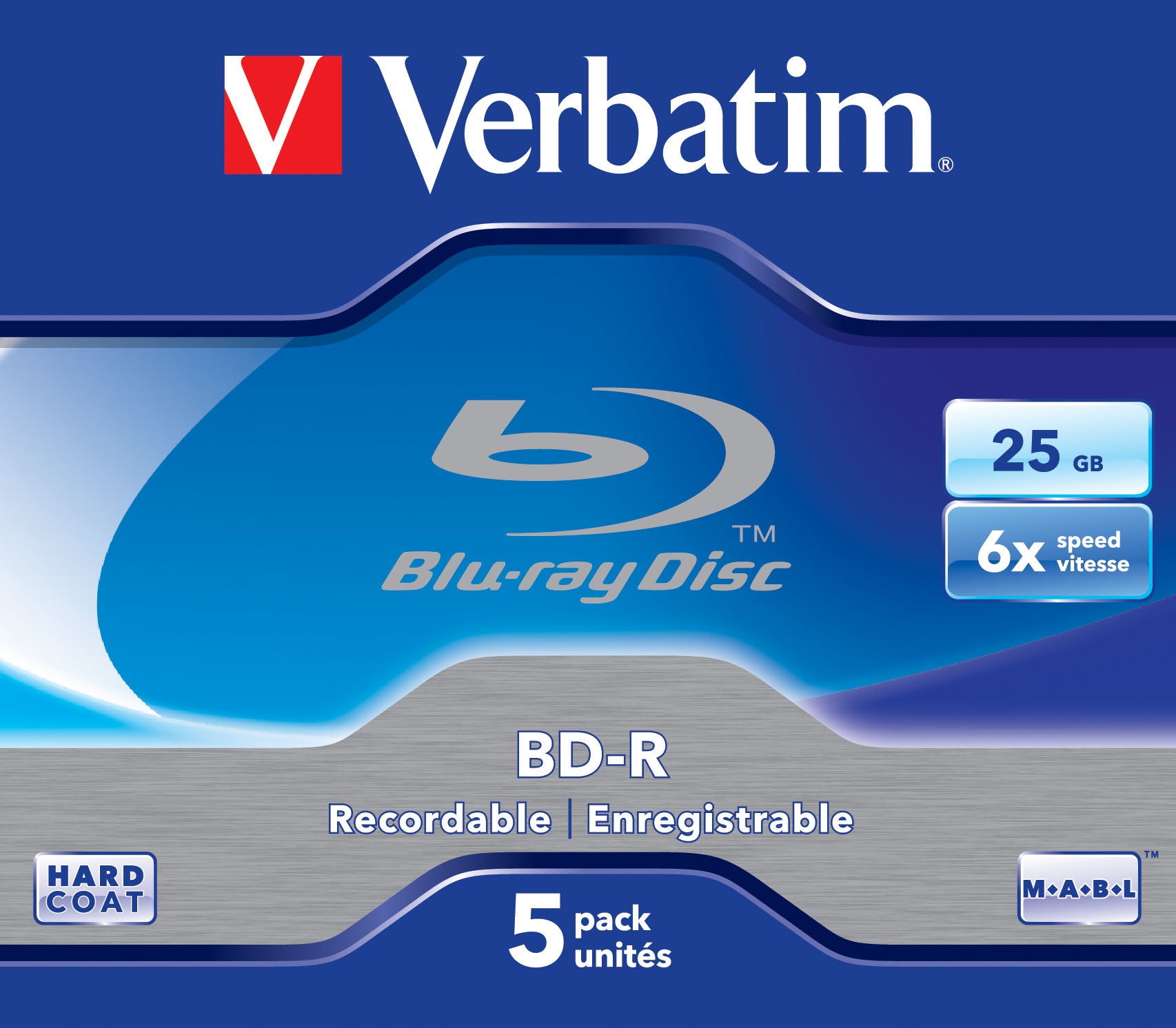 Verbatim BD-R 25 GB – 6×, 5er Pack