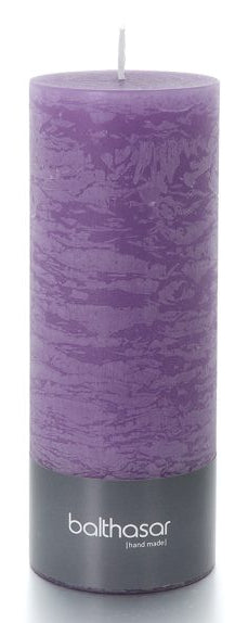Balthasar Zylinderkerze – Ø 7 × 18 cm – Paraffin, Flieder – 85 h