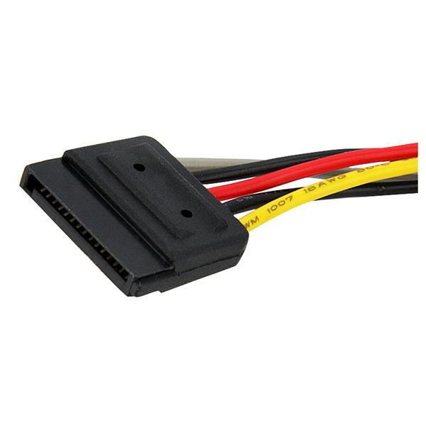 StarTech.com SATA Y-Stromkabel SATA 15-Pin zu 2× SATA 15-Pin – 0,15 m – Schwarz