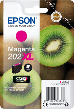 Epson 202XL Magenta Tintenpatrone (Original) – 650 Seiten – für Expression Photo XP-6000/XP-6005 – T02H340
