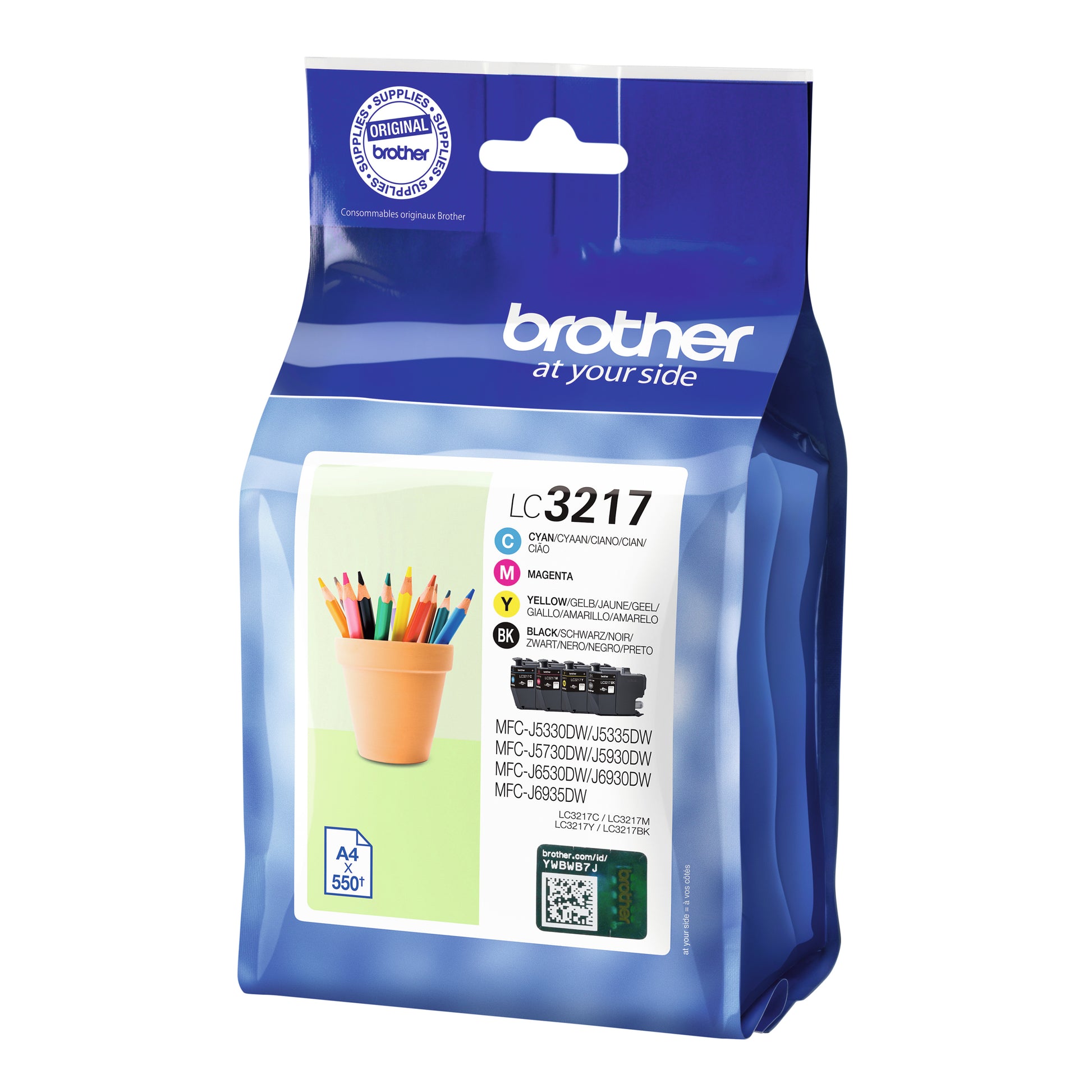 Brother Multipack (K/C/M/Y, 4er-Pack) – Original Tintenpatronen – für Brother J5330DW/J5335DW/J5730DW und andere