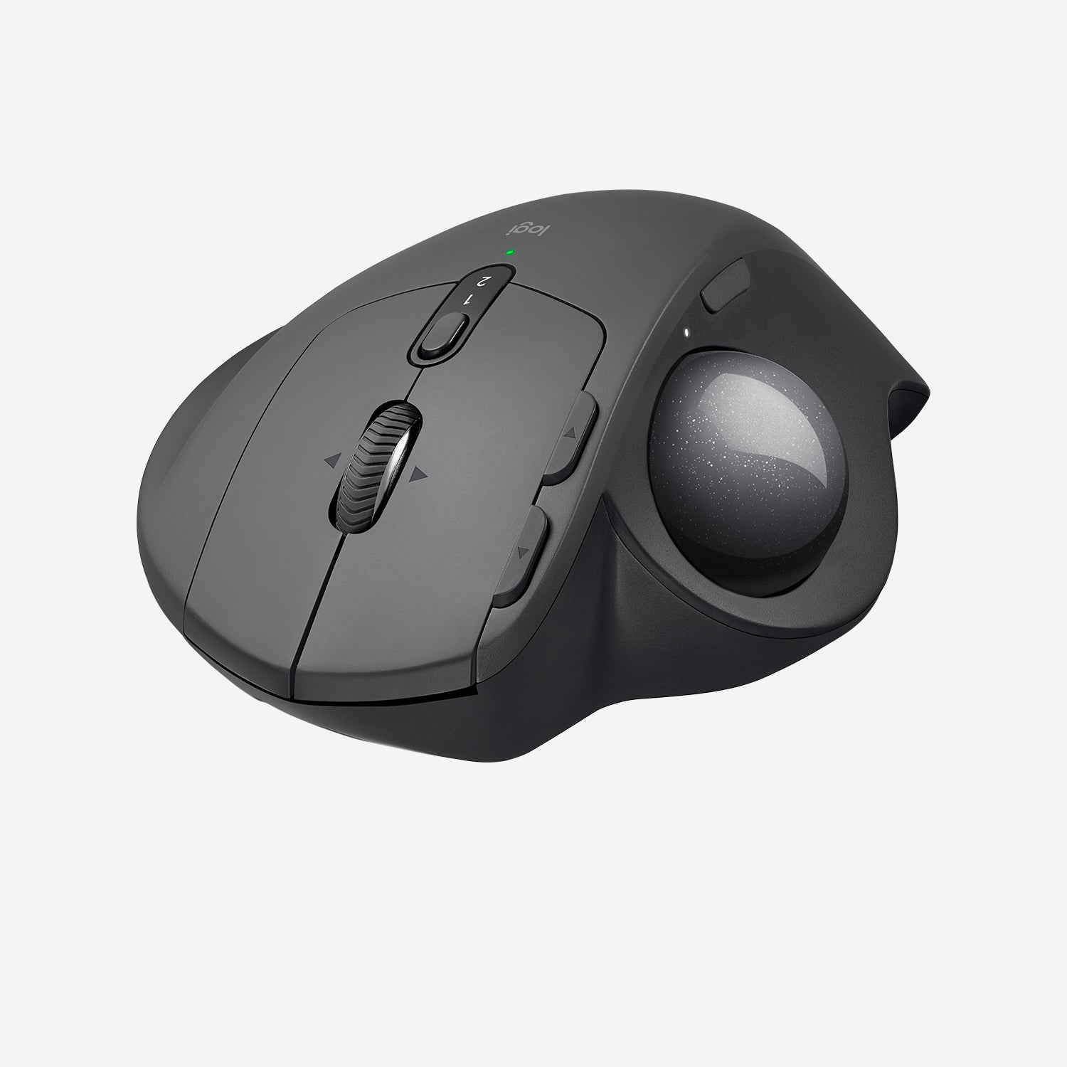Logitech MX Ergo Ergonomische Maus – kabellos, Bluetooth + 2,4 GHz, für Rechtshänder, schwarz