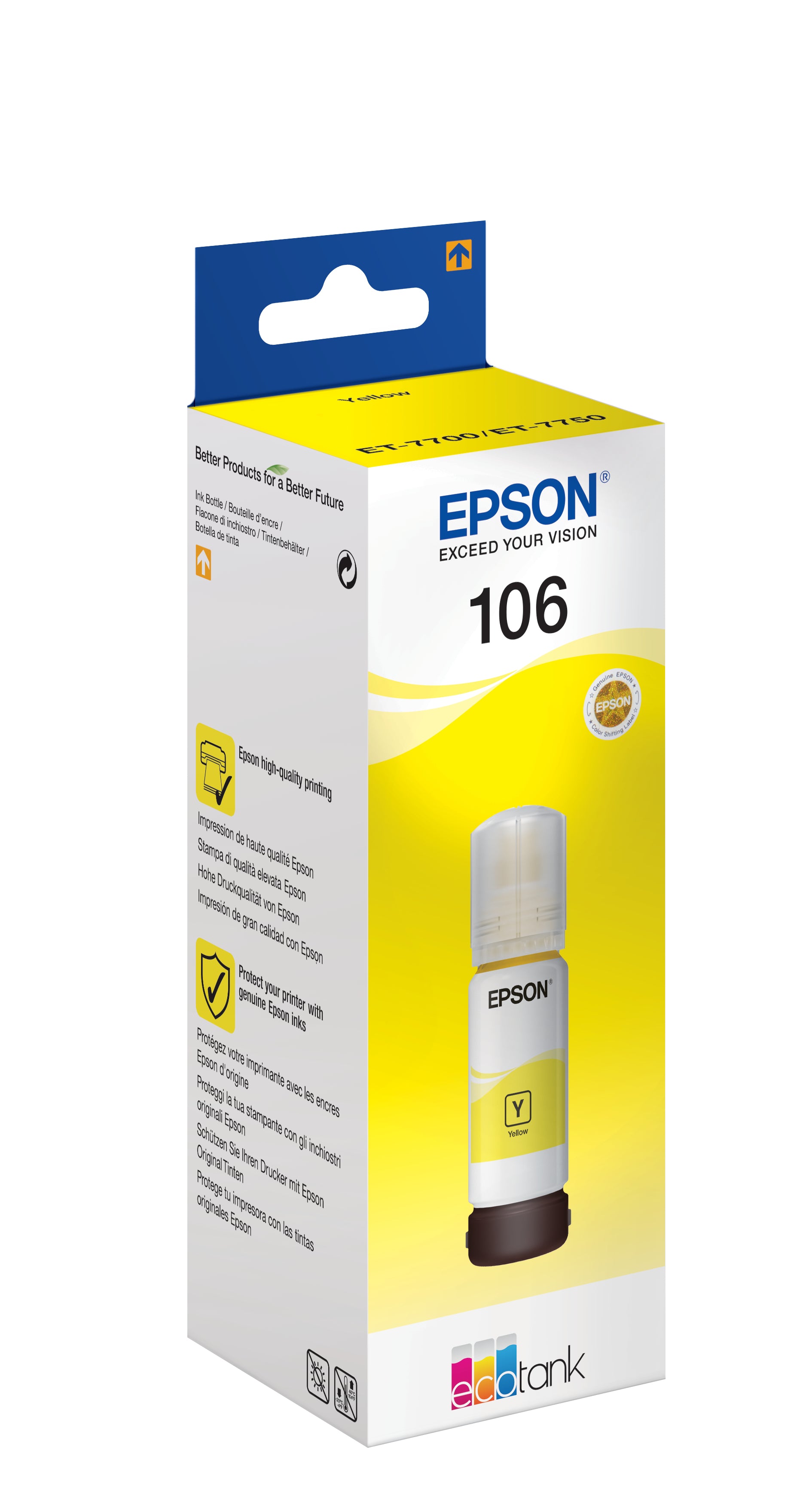 Epson Tintenpatrone 106, Gelb – für Inkjetdrucker/Multifunktionsgeräte
