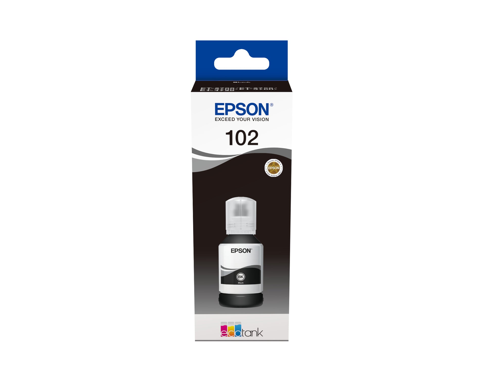 Epson Tintenpatrone 102, Schwarz, 7'500 Seiten – für Inkjetdrucker/Multifunktionsgeräte