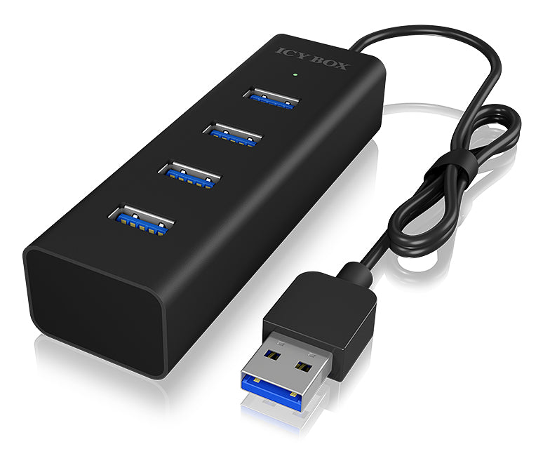 ICY BOX IB-HUB1409-U3 USB-Hub – USB 3.0, 4× USB-A, für Windows/Mac/Linux