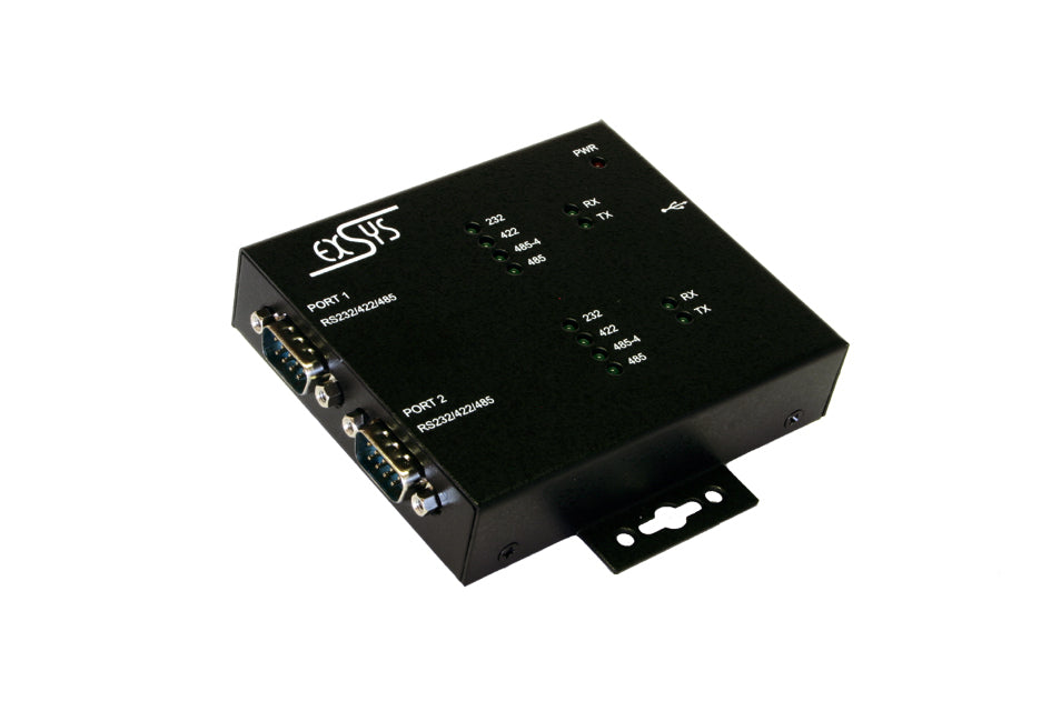 EXSYS EX-1333VIS Adapter USB zu 2× RS-232/422/485 – Optische Isolation, 15 kV ESD – für Windows, Linux