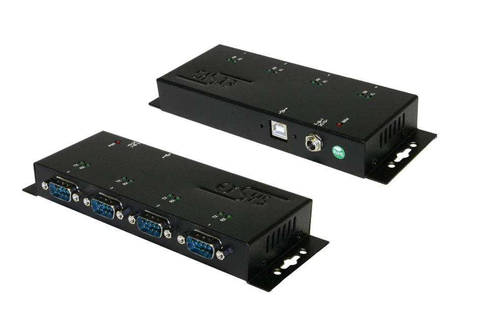 EXSYS EX-1334HMV-2 USB-zu-Seriell Konverter – 4× RS-232 (DE-9), USB-B Upstream, USB 2.0 Hi-Speed, 1,8 m