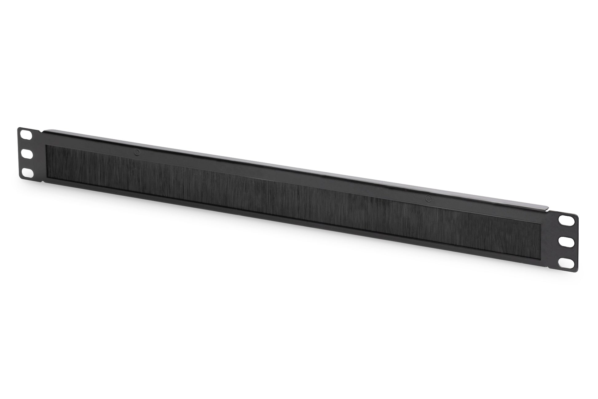 Digitus 19" 1U Rangierpanel, Kabelbürstenleiste, 483×11×44 mm – Schwarz