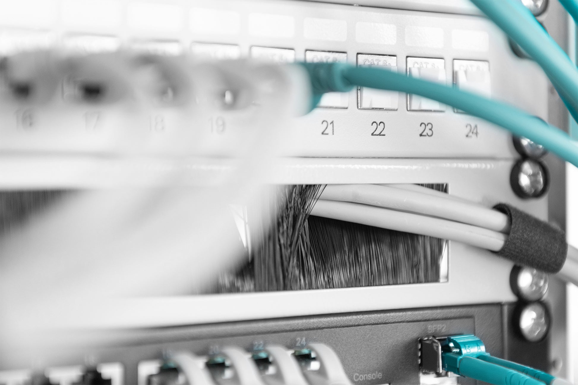 Digitus Kabelbürstenleiste – für 483 mm (19") Schränke, Grau, 1 Stück