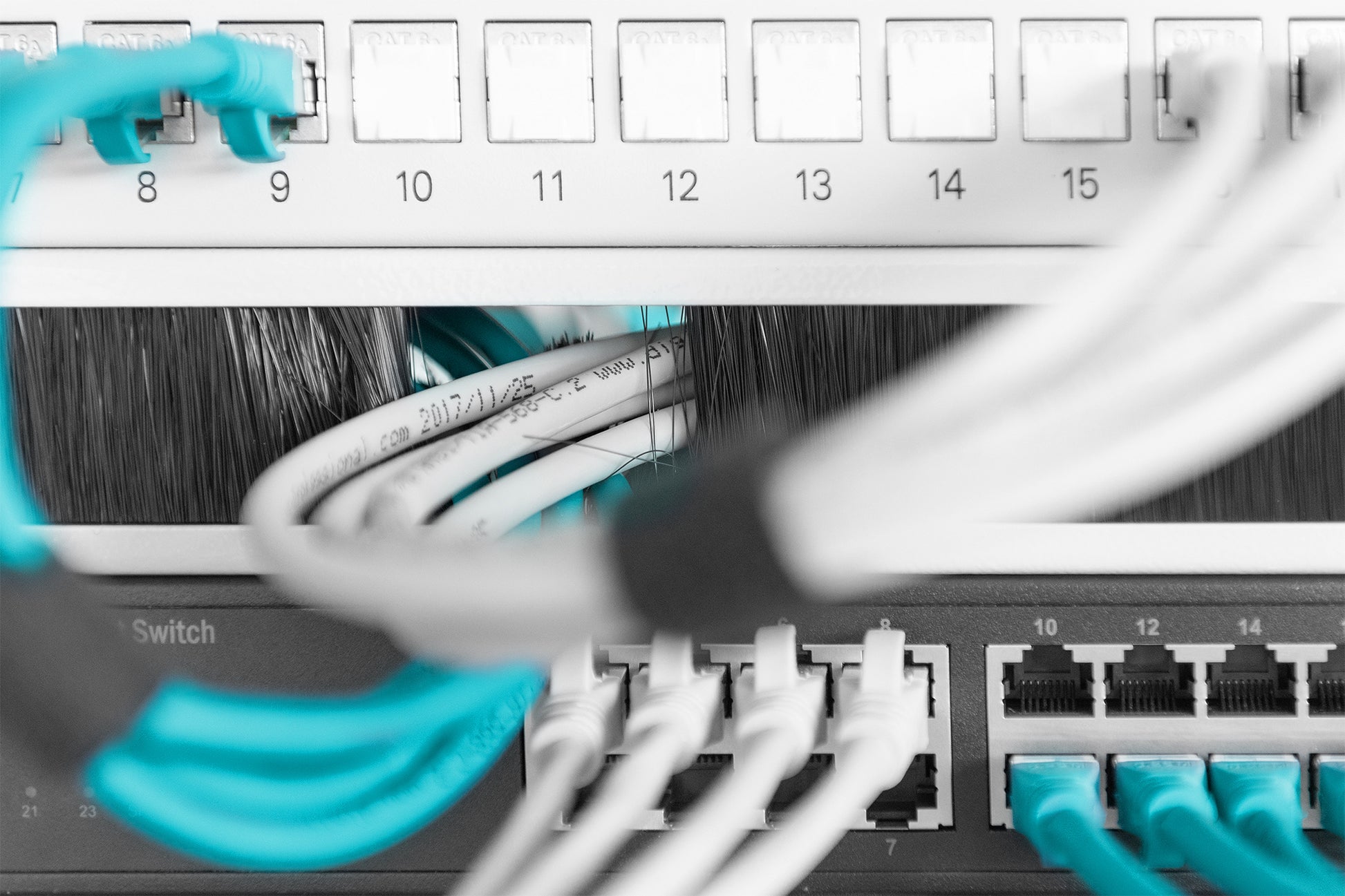 Digitus Kabelbürstenleiste – für 483 mm (19") Schränke, Grau, 1 Stück