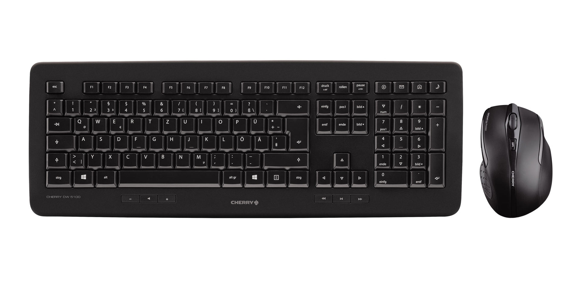 CHERRY Desktop DW 5100 – Tastatur, kabellos (2,4 GHz), FR-Layout (FR), Membran – für Windows