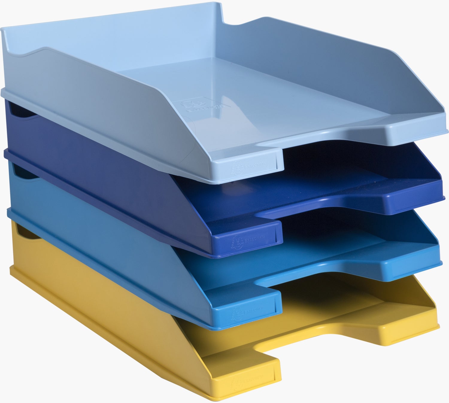 Exacompta Briefablage COMBO MIDI Bee Blue – für A4+ Papier – 346 × 254 × 243 mm