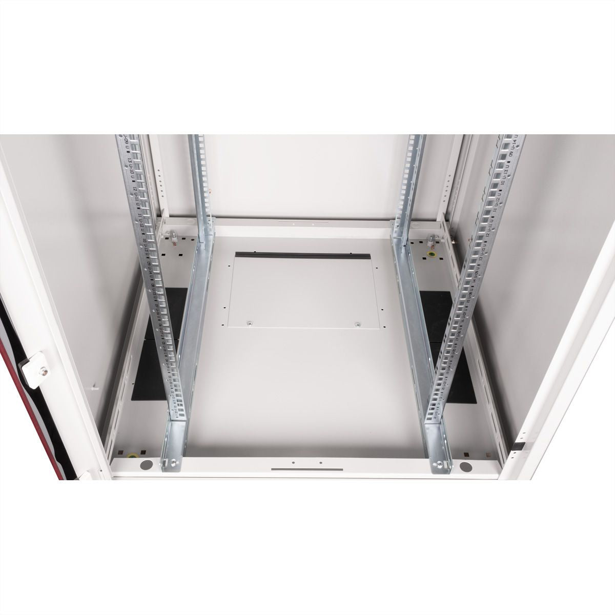 ROLINE Basic – 19" Netzwerkschrank 22U, IP20, abschliessbar, 800 × 800 × 1125 mm, lichtgrau, Stahl