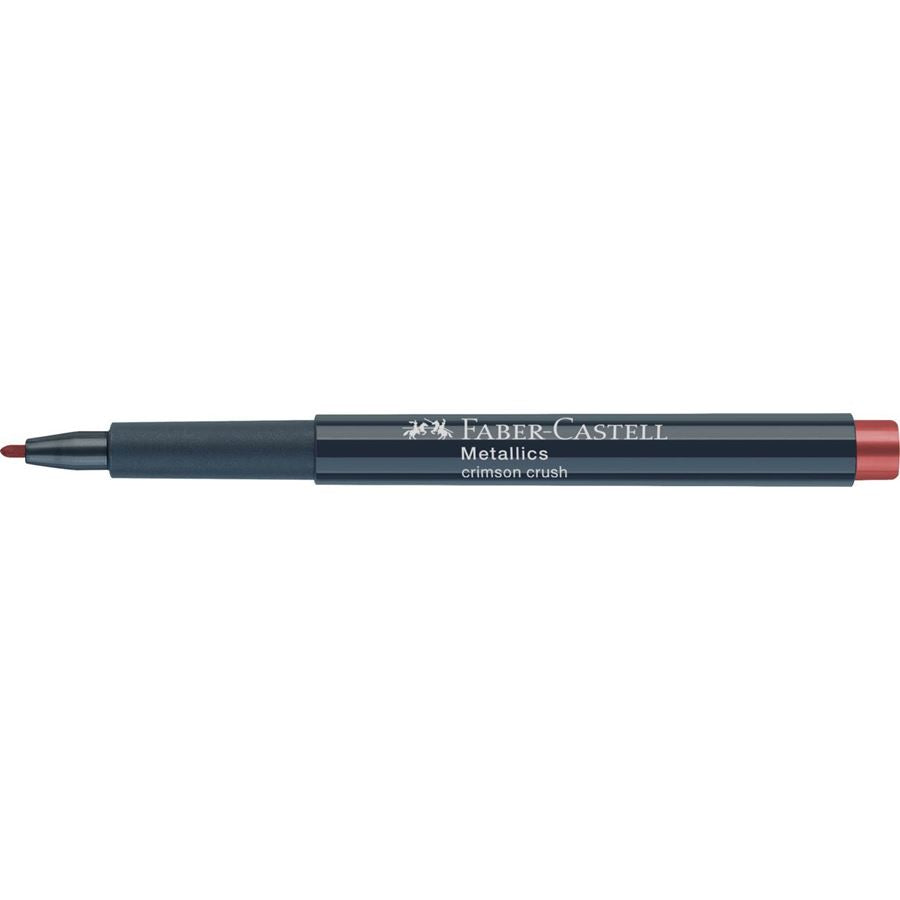 Faber-Castell Non-Permanent Marker Metallic – Rundspitze 1,5 mm – Crimson Crush – trocken abwischbar
