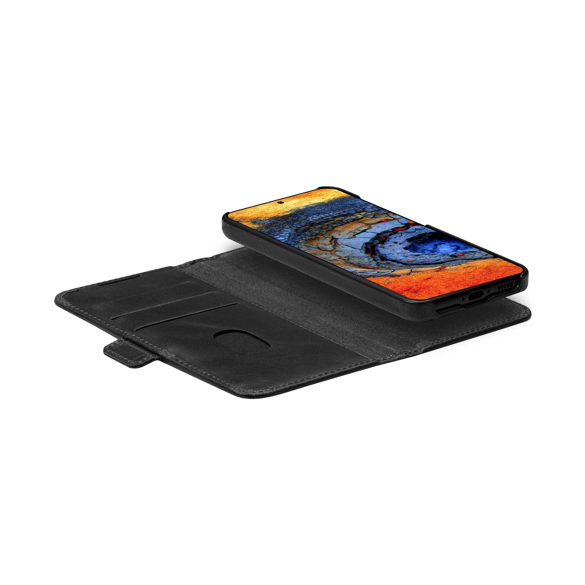 dbramante1928 Lynge Folio – für Galaxy S25+, Schwarz, Leder, mit Kartenfach