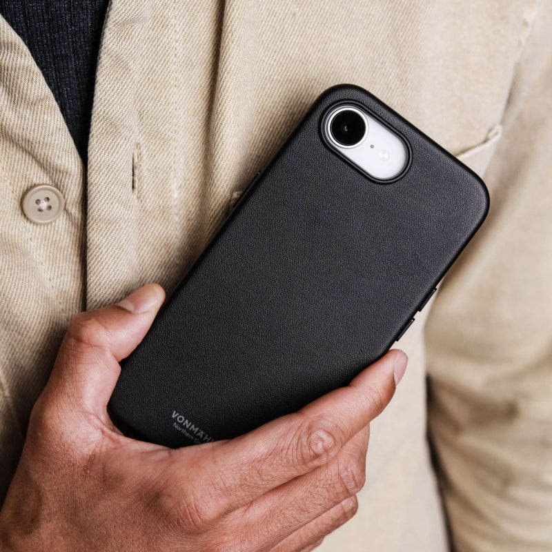 Vonmählen Backcover – für Apple iPhone 16e – schwarz – Leder