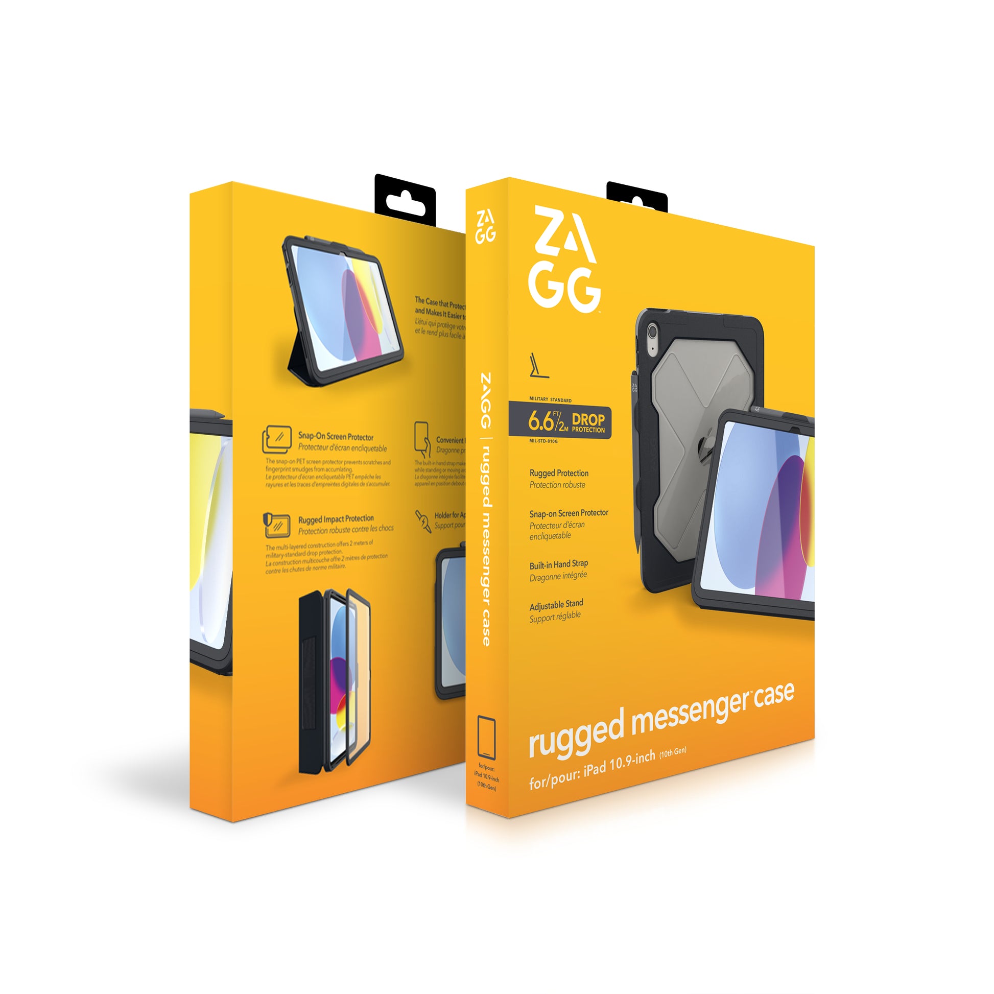 ZAGG Tablet-Hülle für iPad 10,9" (10. Gen.) – Karbon