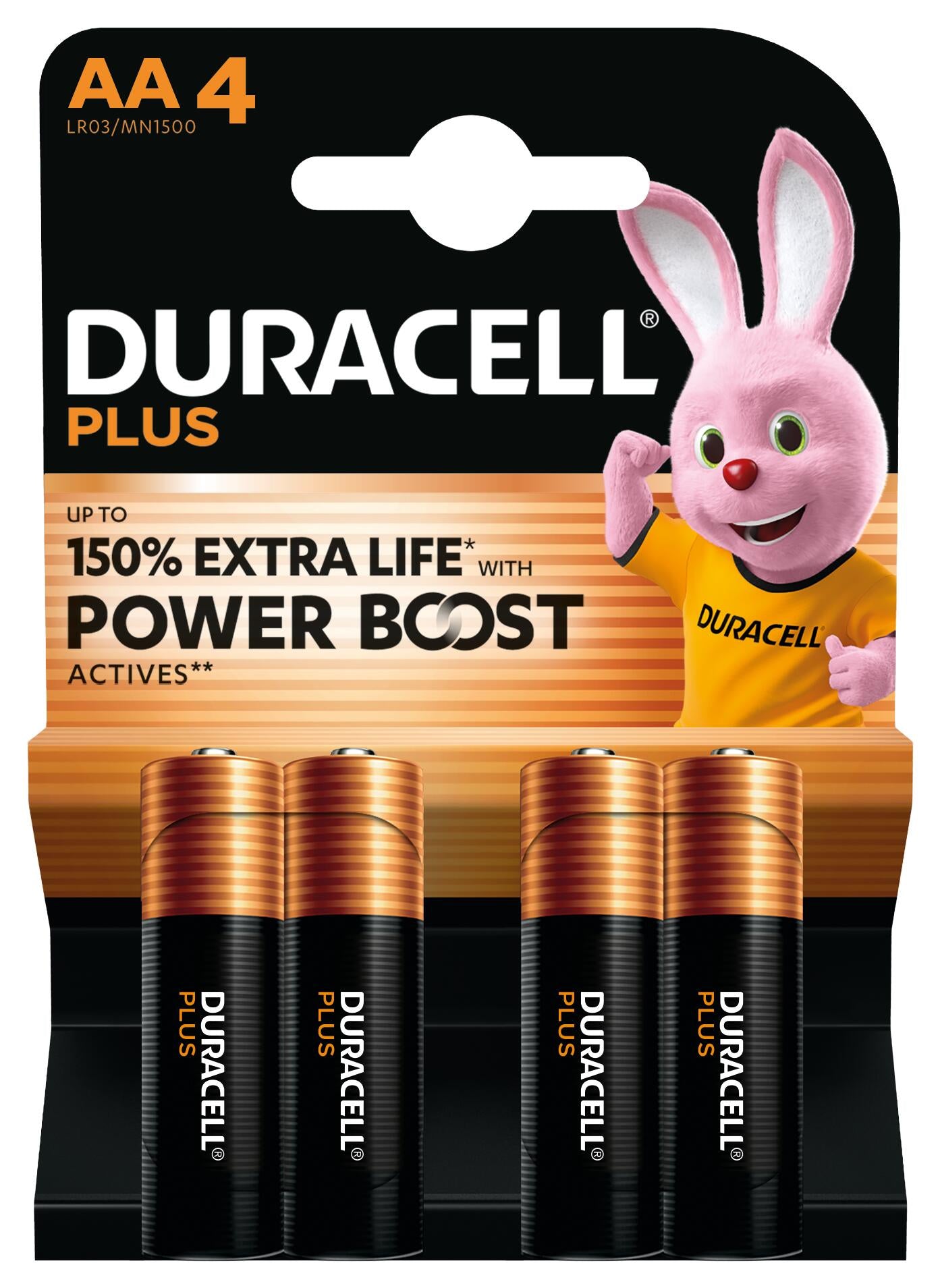 Duracell AA Batterien – Alkaline, 1,5 V – 4 Stk.