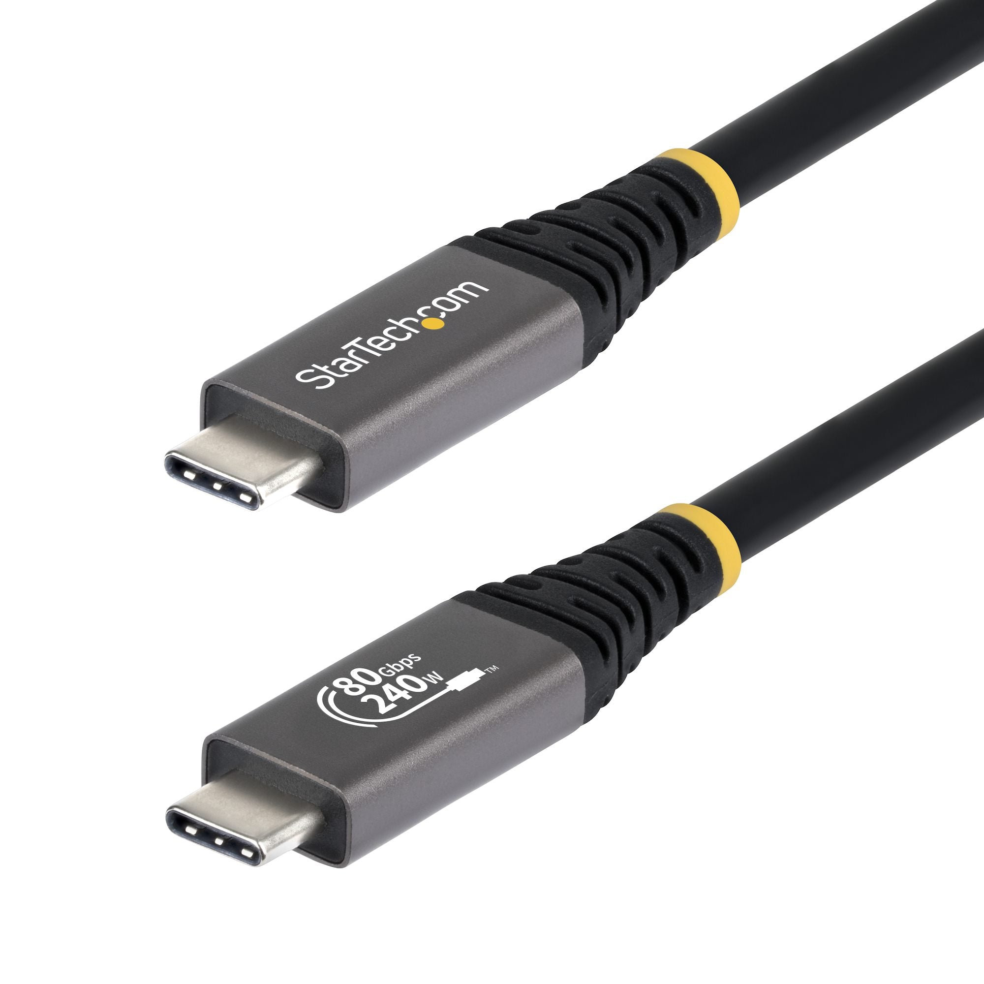 StarTech.com USB-C auf USB-C Kabel – USB4 80 Gbit/s – 1,5 m – PD 240 W – 8K/120 – USB-IF zertifiziert