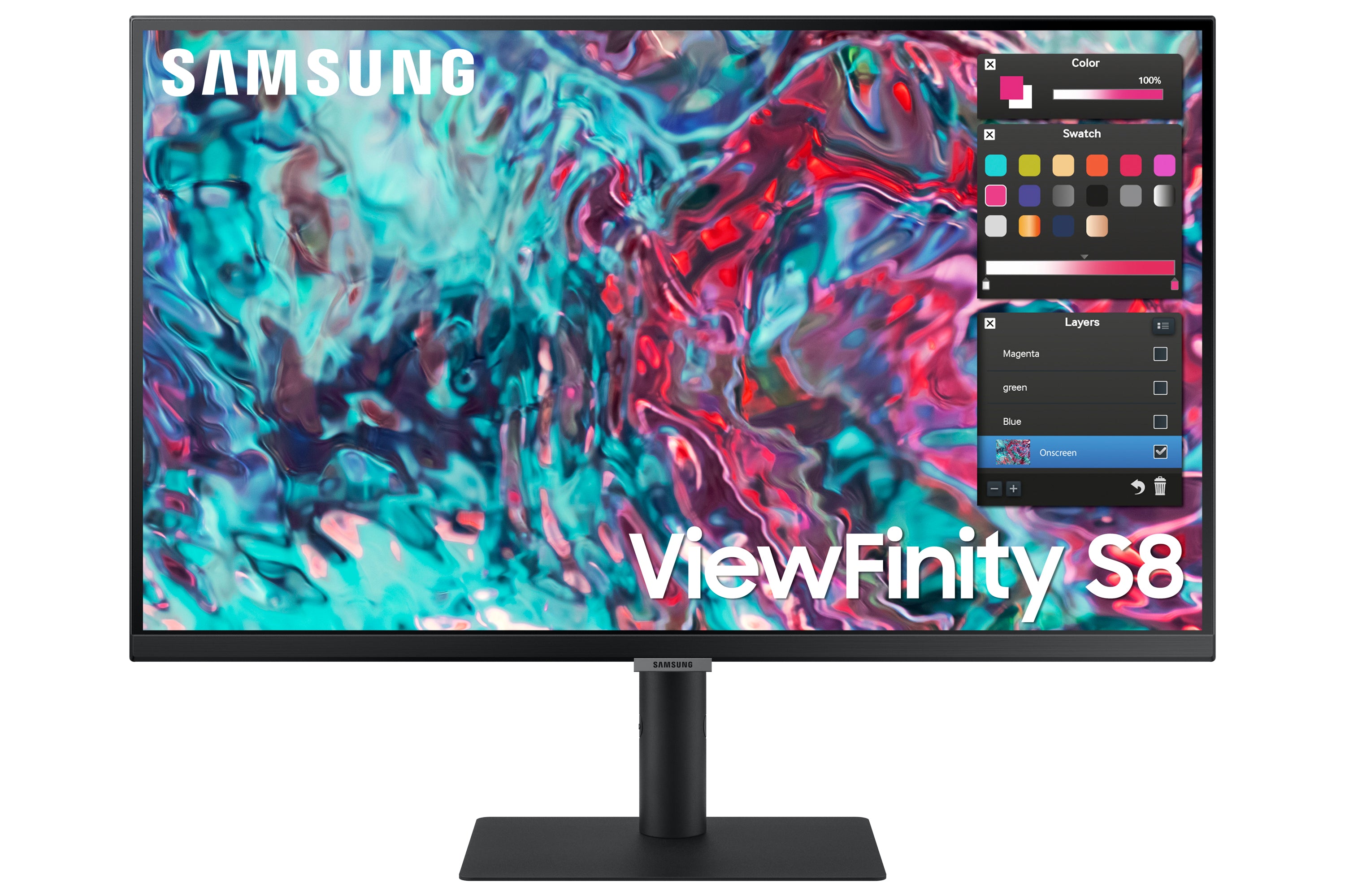 Samsung S27B800TGU – Monitor, 27", 3840 × 2160 (UHD 4K), IPS, 60 Hz, 350 cd/m², Schwarz
