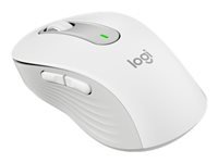 Logitech M650 L Maus – kabellos, für Linkshänder, für Handflächen L, weiss