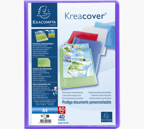 Exacompta Sichtbuch, für A4, 40 Hüllen – PP – mehrfarbig, 10er-Pack
