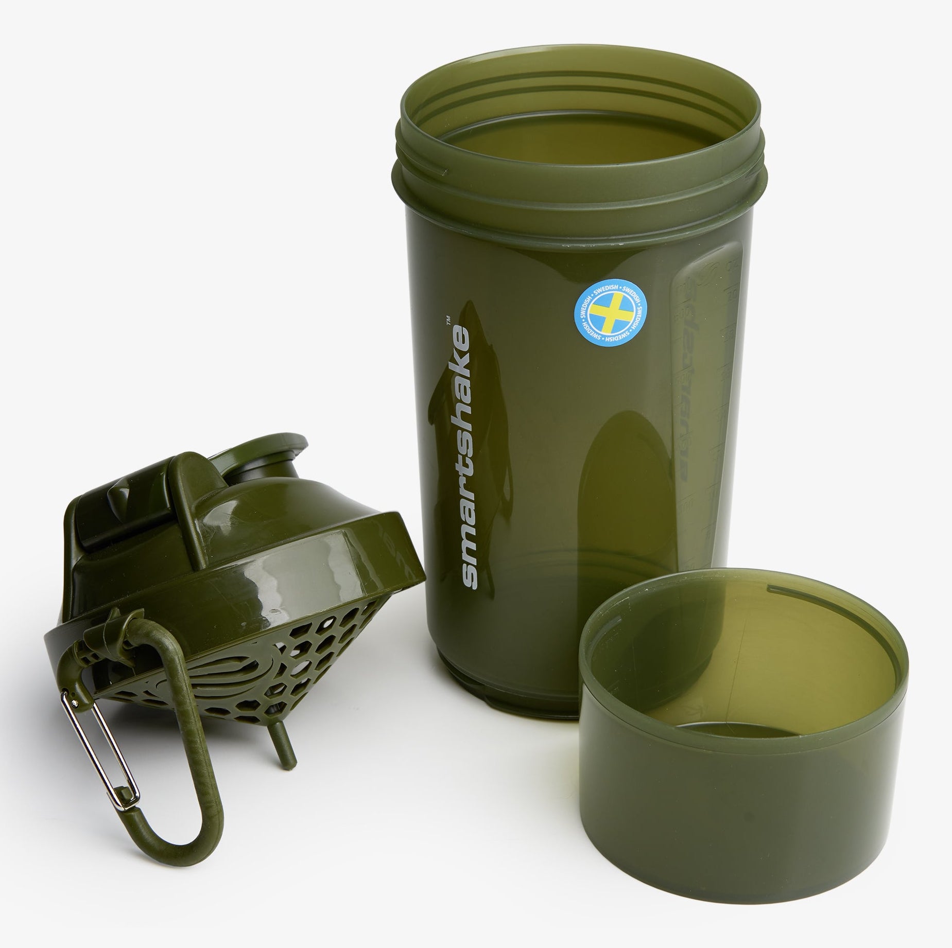 Smartshake Original2GO ONE Trinkflasche 800 ml – Polypropylen (PP), Schraubdeckel, Grün
