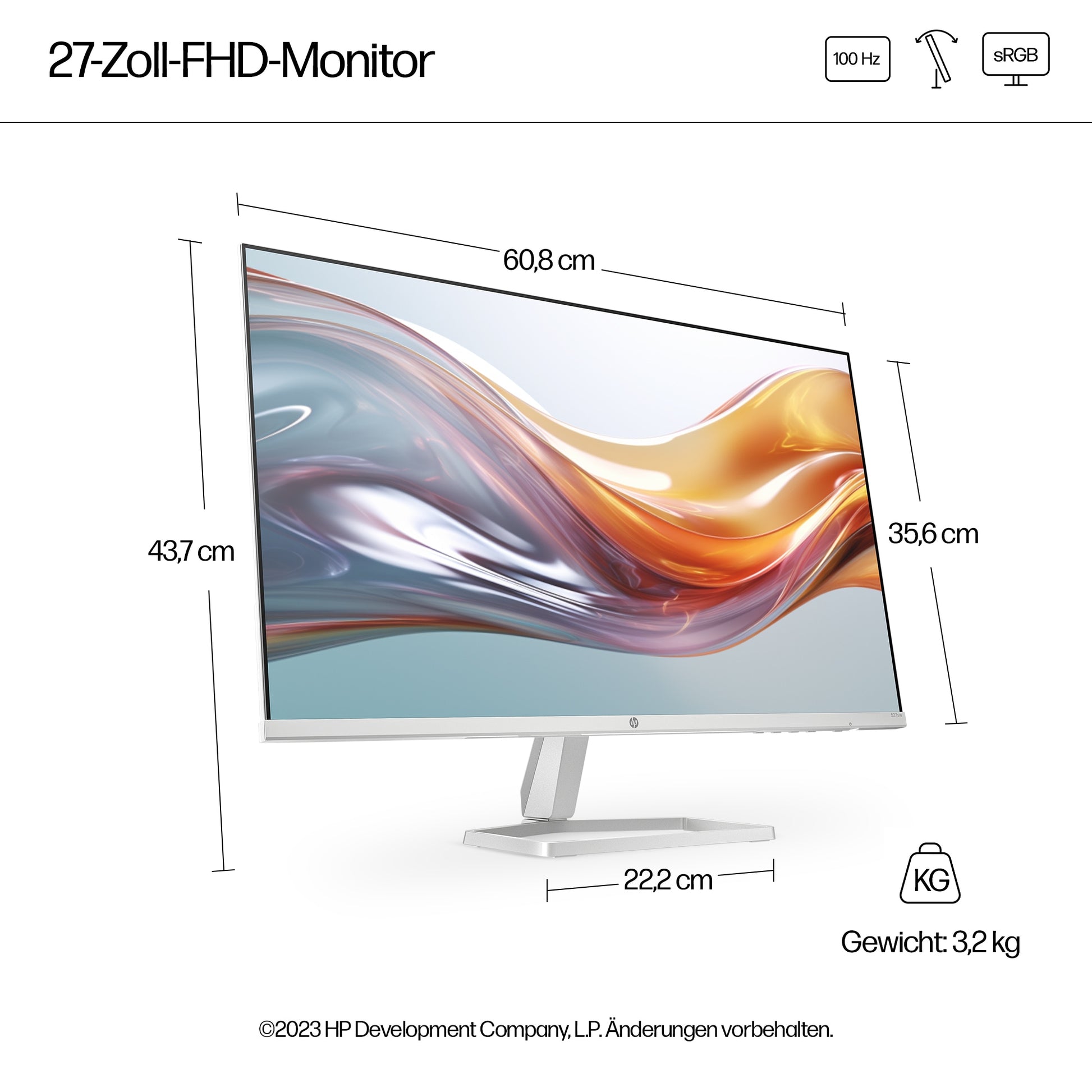HP 527sw – 27", 1920 × 1080 (Full HD), IPS, 100 Hz