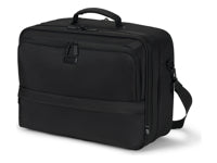 DICOTA Notebook-Tasche für bis 16" – wasserabweisend, Trolley-Haltegurt – Schwarz