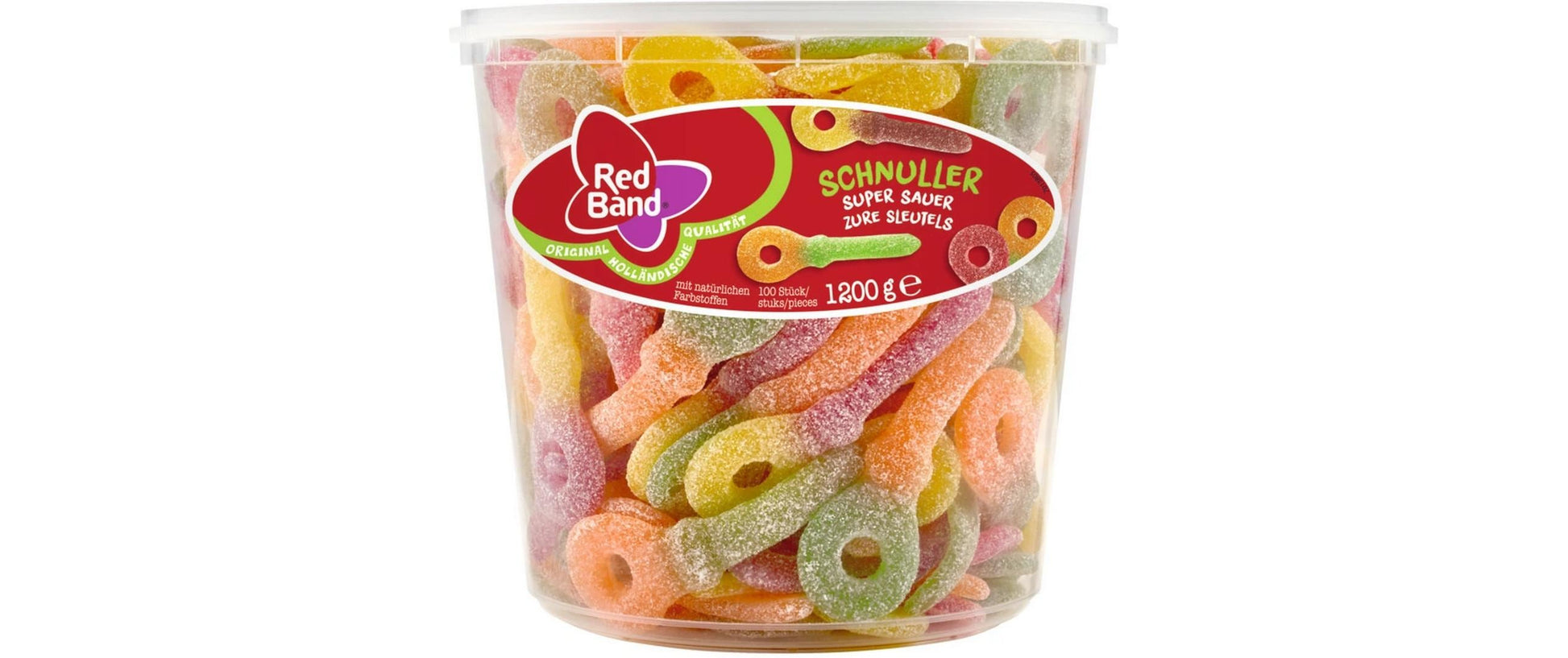 Red Band Schnuller – Gummibonbons – Sauer – 100 Stück