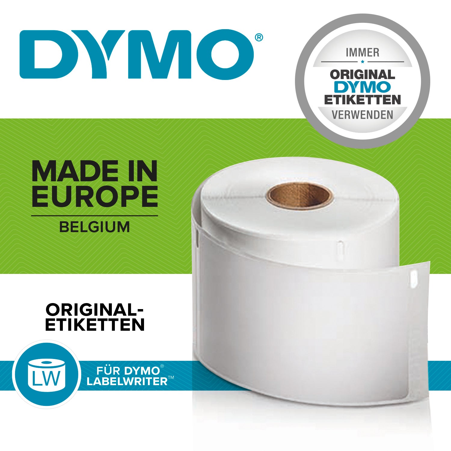 DYMO Drucketiketten, 59 mm × 190 mm, weiss, für LabelWriter 4XL und LabelWriter 450 Serie, 170 Stück