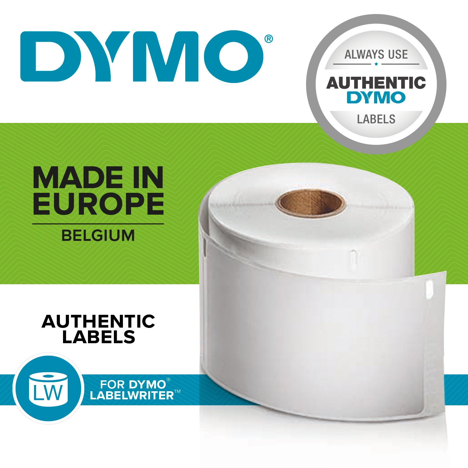 DYMO Druckeretiketten, 57 mm × 32 mm, weiss, Papier, wiederablösbar, für LabelWriter und andere, 6 × 1'000 St.