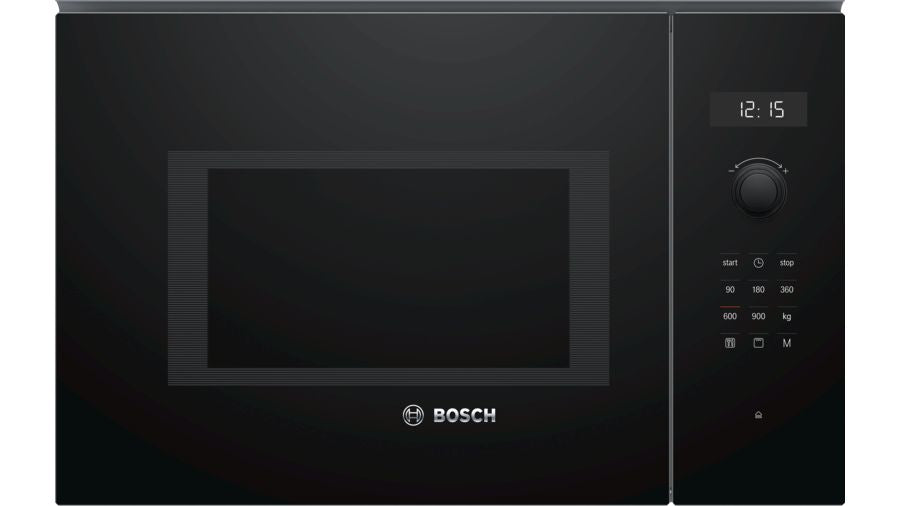Bosch Einbau-Mikrowelle BEL554MB0 – 25 l, Grill & Heissluft, 900 W – Schwarz/Edelstahl