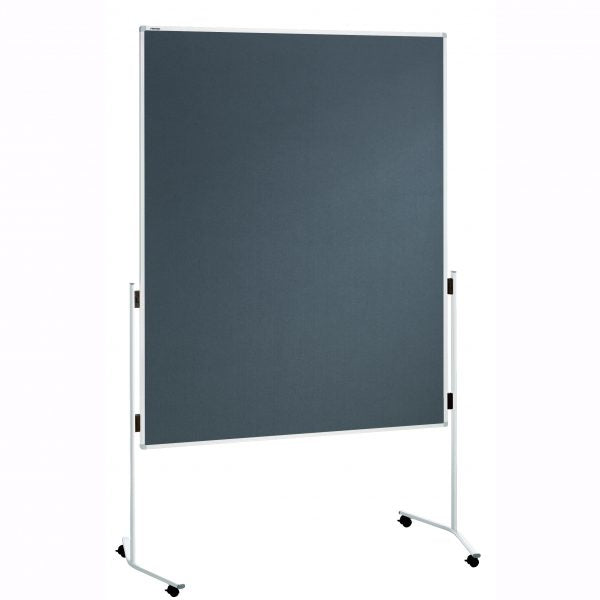 Franken Pinnwand – Filz, Alurahmen – 120 × 150 cm, Grau, ECO