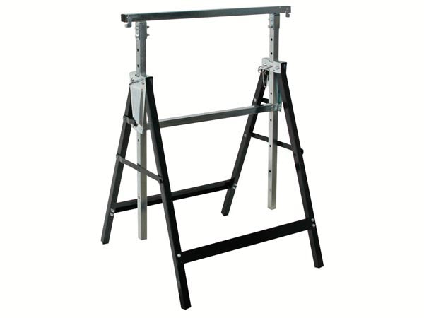 Toolland Arbeitsbock – 68 × 58 × 80–130 cm, 180 kg, Metall, Schwarz/Silber