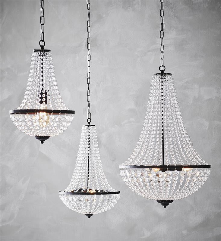 Markslöjd Pendelleuchte 107028 – Ø 50 × 68 cm, schwarz/transparent, 3-flammig, E14, ohne Leuchtmittel