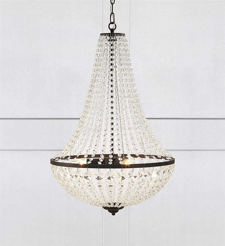 Markslöjd Pendelleuchte 107028 – Ø 50 × 68 cm, schwarz/transparent, 3-flammig, E14, ohne Leuchtmittel