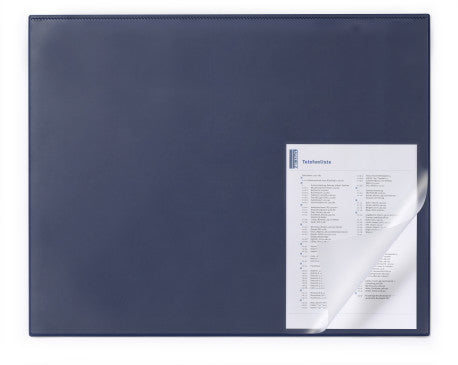 Durable Schreibtischunterlage mit Kantenschutz – 650 × 500 mm, Kunststoff, Blau, 1 Stück