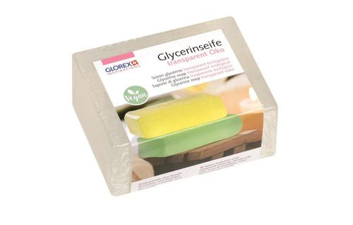 GLOREX Glycerinseife, Öko, Transparent, 500 g, 1 Stk.