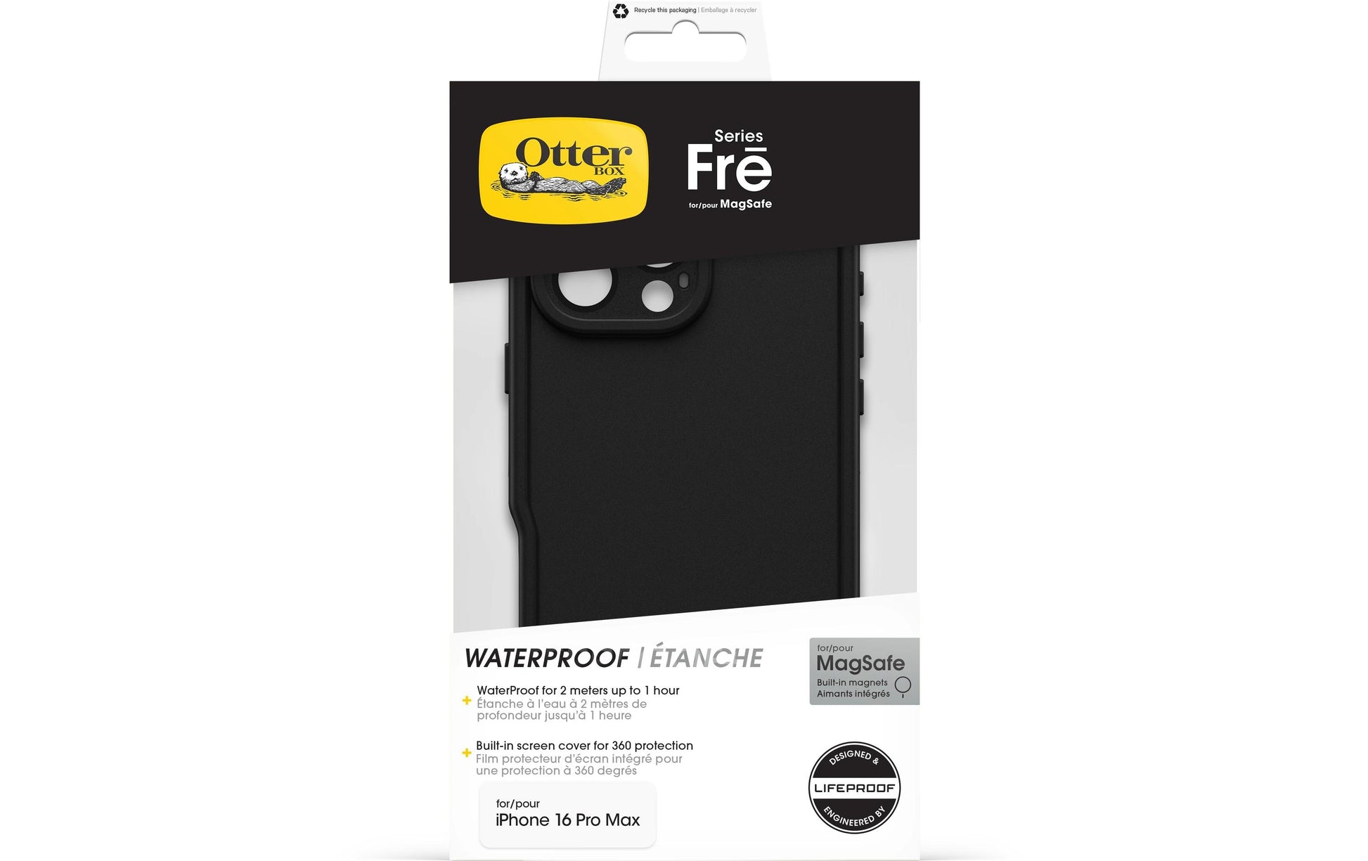 OtterBox Backcover – für Apple iPhone 16 Pro Max, PC, Schwarz