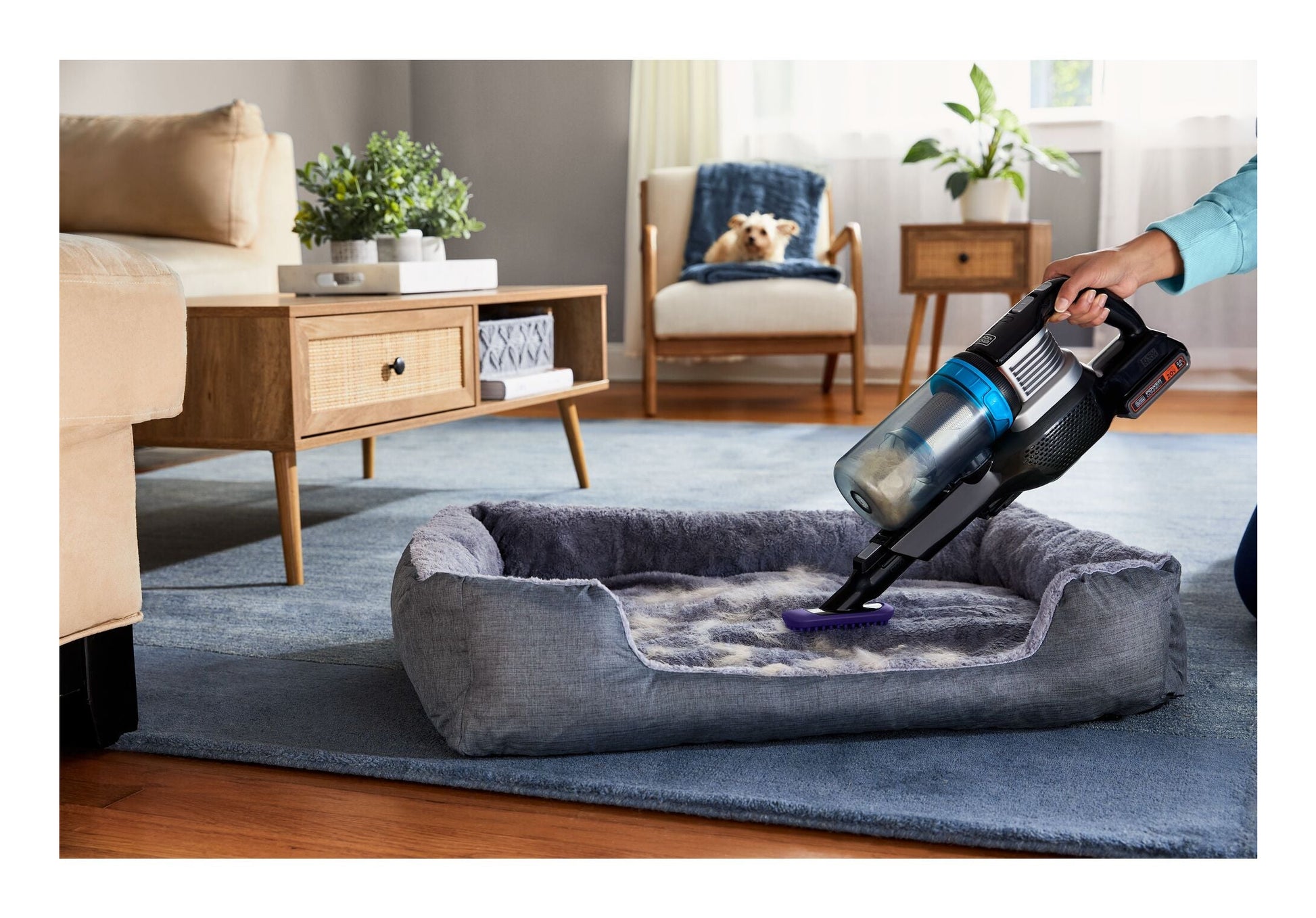 Black & Decker Akku-Stielsauger – BHFEB520D1, Schwarz/Transparent/Weiss, 2-in-1