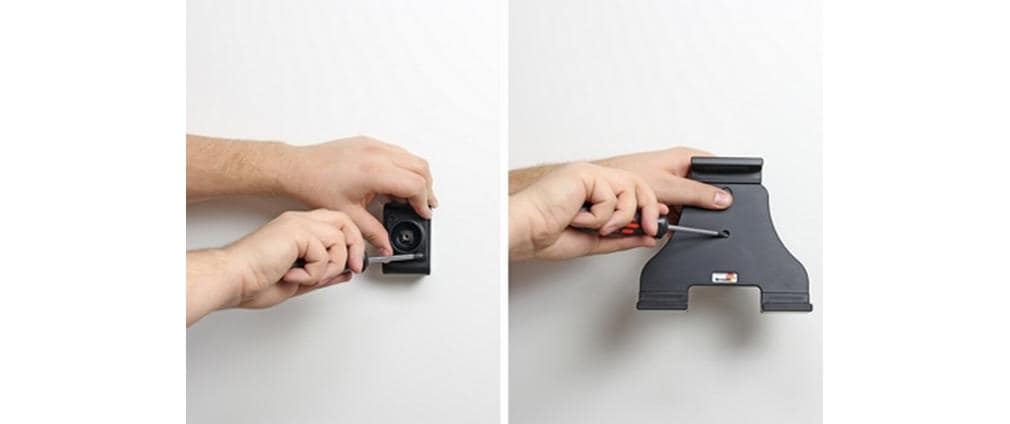 Brodit Auto-Halterung, neigbar, drehbar – für Gerätehöhe 14–19,5 cm, max. Dicke 25 mm – Schwarz