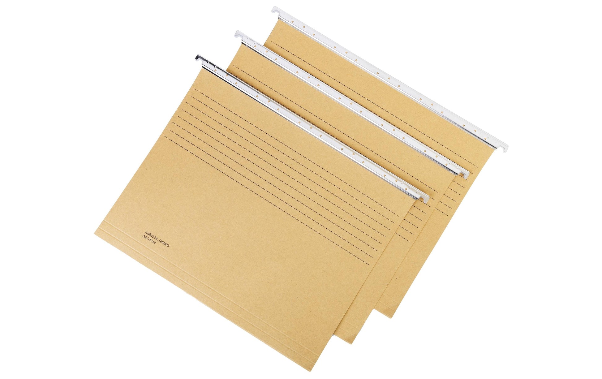 Office focus Hängemappe – für A4, Bodenbreite 260 mm, Braun, Karton, 50 Stk.