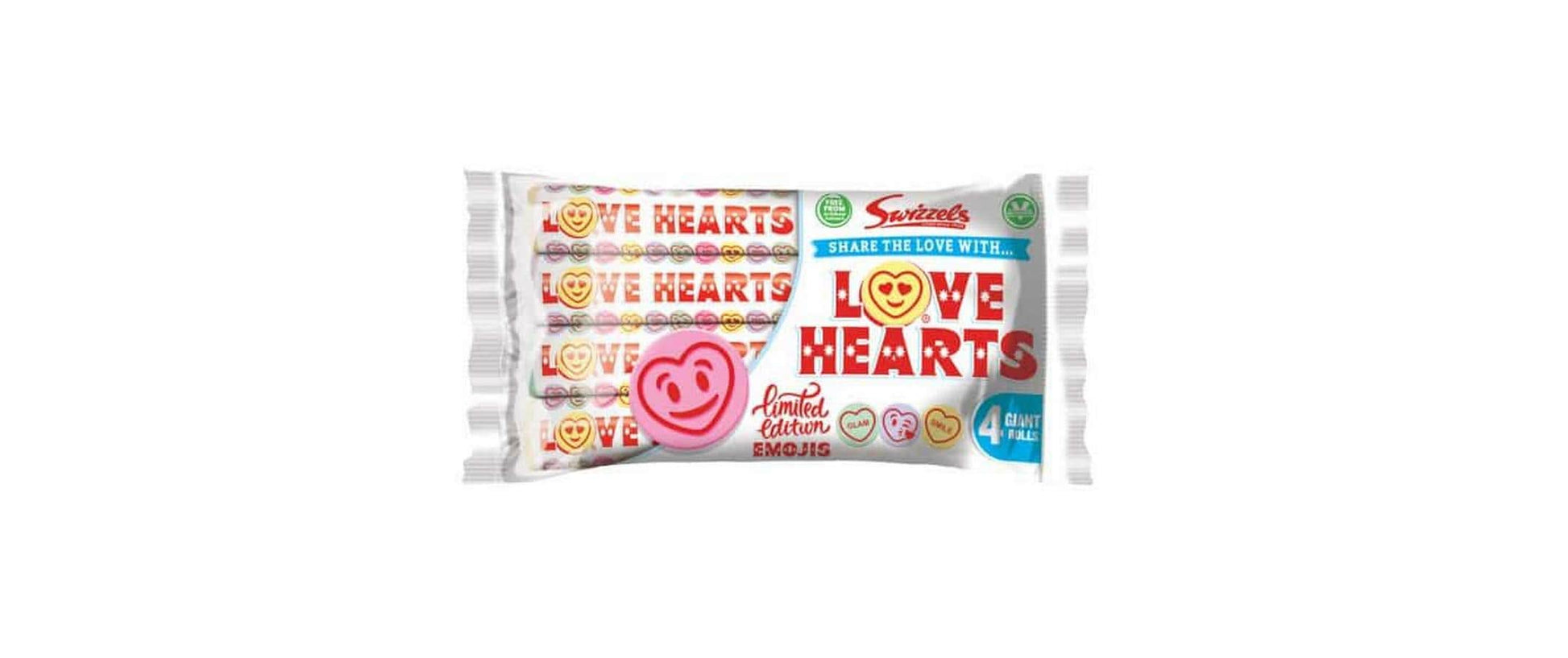 Swizzels Love Hearts Lutschbonbons – 4 × 29,5 g